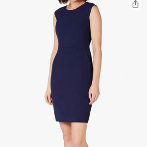 Paniz Dress Size 4 navy blue mini sleeveless work dress new with tags
